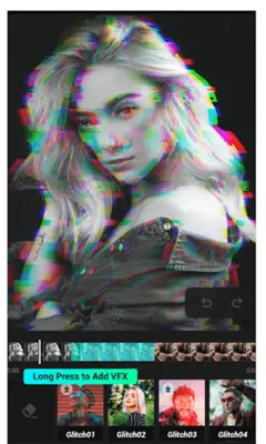 Glitch Video editor android App screenshot 1